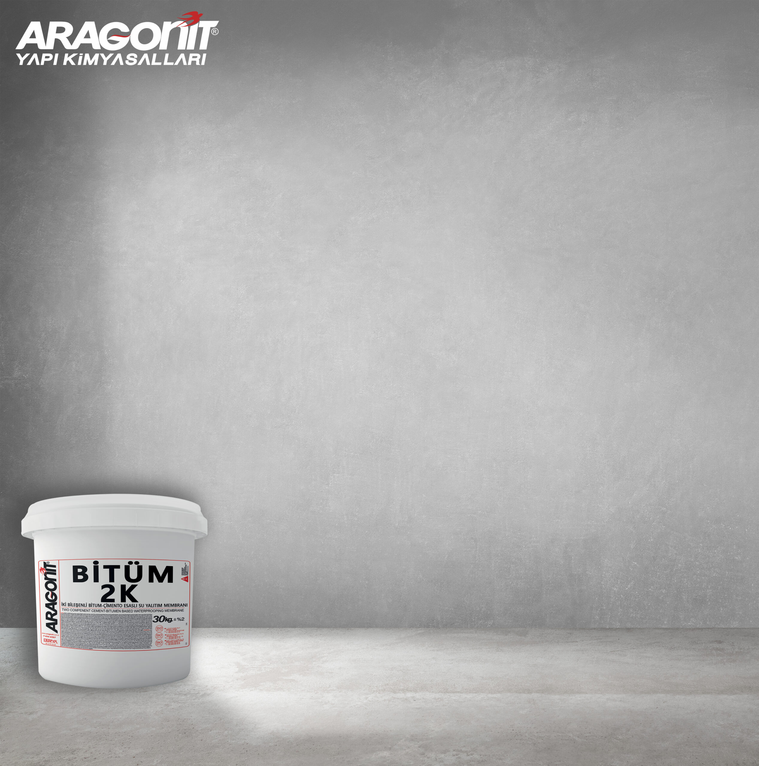 Aragonit BİTÜM 2K İKİ BİLEŞENLİ BİTÜM - ÇİMENTO ESASLI SU YALITIM MEMBRANI